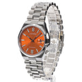 Citizen Tsuyosa Automatic Orange Dial Silver Steel Strap Watch For Men - NJ0151-88Z