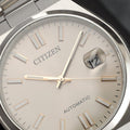 Citizen Tsuyosa Automatic Oatmeal White Dial Silver Steel Strap Watch For Men - NJ0151-88W