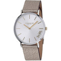 Coach Perry White Dial Champagne Leather Strap Watch for Women - 14503157