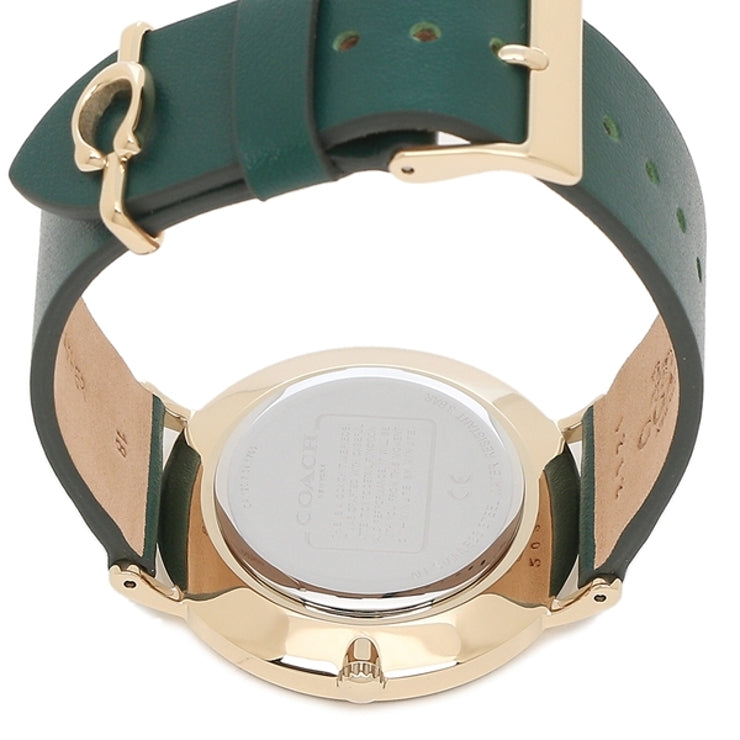 Coach Perry Green Dial Green Leather Strap Watch for Women - 14503383-C