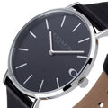 Coach Charles Black Dial Black Leather Strap Watch for Men - 14602149