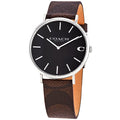 Coach Charles Black Dial Brown Leather Strap Watch for Women - 14602156