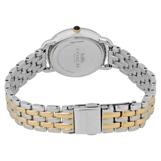 Coach Delancey Slim White Dial Two Tone Steel Strap Watch for Women - 14502784