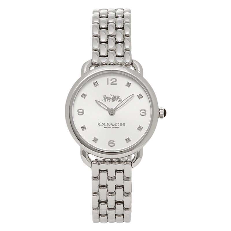 Coach Delancey Slim Silver Dial Silver Steel Strap Watch for Women - 14502781