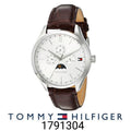 Tommy Hilfiger Oliver Quartz White Dial Brown Leather Strap Watch for Men - 1791304