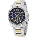 Michael Kors Brecken Chronograph Blue Dial Two Tone Steel Strap Watch For Men - MK8437