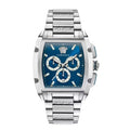 Versace Dominus Chronograph Blue Dial Silver Steel Strap Watch For Men - VE6H00423