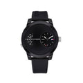 Tommy Hilfiger Denim Black Dial Black Rubber Strap Watch for Men - 1791555