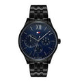 Tommy Hilfiger Damon Quartz Chronograph Blue Dial Black Steel Strap Watch for Men - 1791454