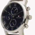 Tommy Hilfiger Kane Quartz Blue Dial Black Steel Strap Watch for Men - 1791456