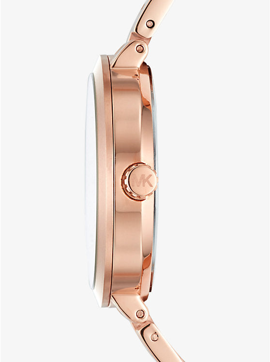 Michael Kors Garner Quartz Rose Gold Dial Rose Gold Steel Strap Watch For Women - MK6409