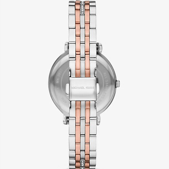 Michael Kors Cinthia Mother of Pearl Dial Two Tone Steel Strap Watch For Women - MK3831