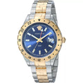 Versace Hellenyium GMT Blue Dial Two Tone Steel Strap Watch for Men - V11060017