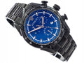 Versace V-Ray Chronograph Quartz Blue Dial Black Steel Strap Watch For Men - VE2I00521