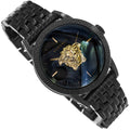 Versace Palazzo Empire Quartz Black Dial Black Steel Strap Watch For Men - VEDB00518