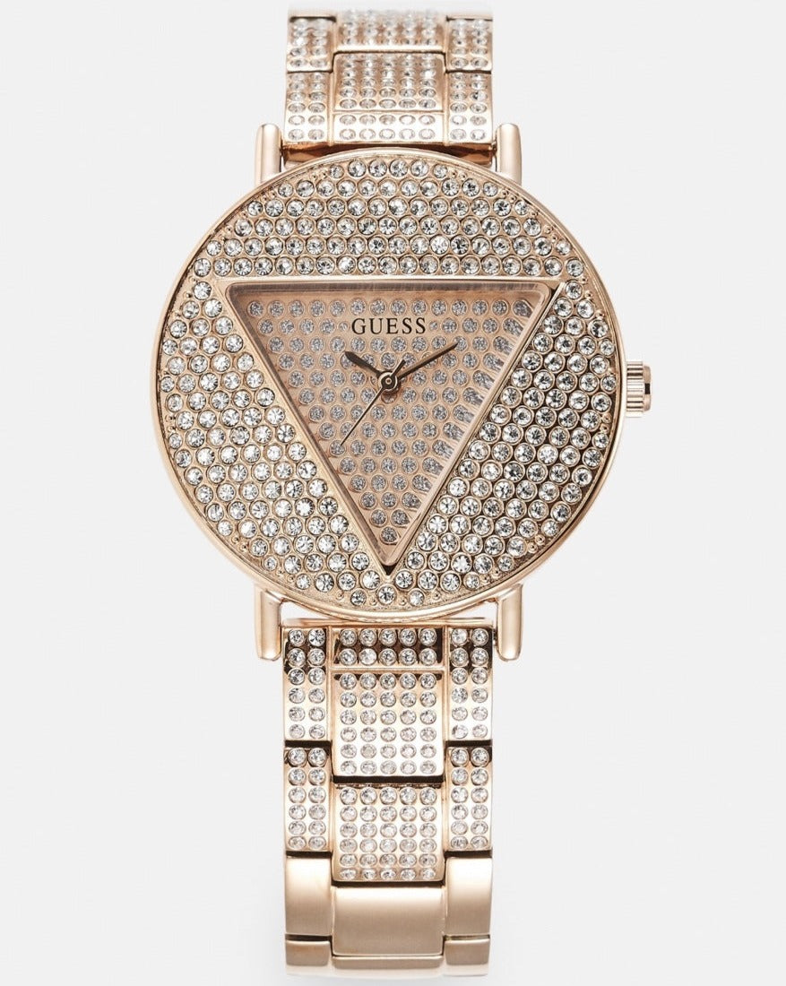 Guess Trend Diamonds Rose Gold Dial Rose Gold Steel Strap Watch for Women - GW0512L3