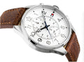 Tommy Hilfiger Dean Quartz Multifunction White Dial Brown Leather Strap Watch for Men - 1791274