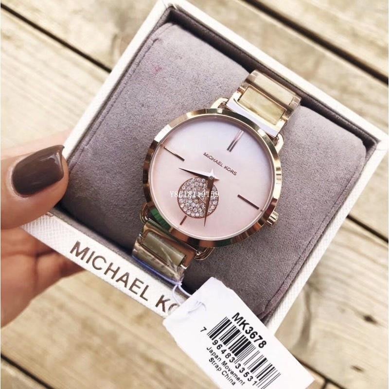 Michael Kors Portia Quartz Rose Gold Dial Rose Gold Steel Strap Watch For Women - MK3678