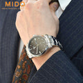 Mido Multifort Automatic Gray Dial Silver Steel Strap Watch For Men - M005.430.11.061.80