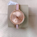 Michael Kors Jaryn Analog Gold Dial Pink Steel Strap Watch For Women - MK4545