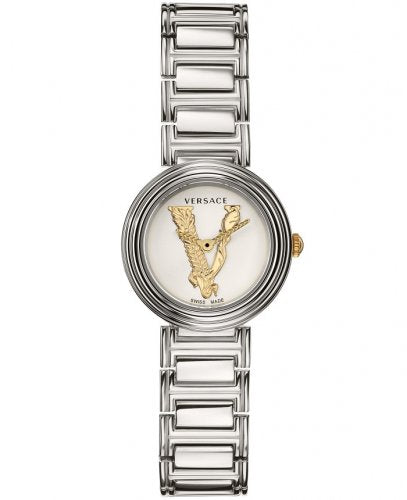 Versace Virtus Quartz White Dial Silver Steel Strap Watch For Women - VET300621