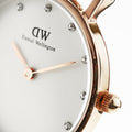 Daniel Wellington Classy York White Dial Brown Leather Strap Watch For Women - DW00100061