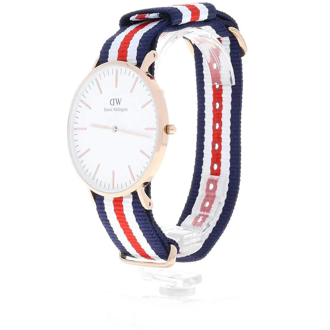 Daniel Wellington Classic Canterbury White Dial Two Tone Nylon Strap Watch For Men - DW00100002