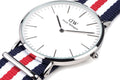 Daniel Wellington Classic Canterbury White Dial Two Tone Nylon Strap Watch For Men - DW00100016