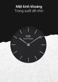 Daniel Wellington Classic Petite Sheffield Black Dial Black Leather Strap Watch For Women - DW00100236