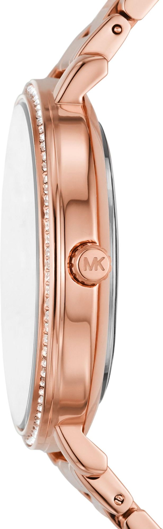 Michael Kors Pyper Three-Hand White Dial Rose Gold Steel Strap Watch For Women - MK4594