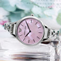 Emporio Armani Aurora Mother Of Pearl Purple Dial Silver Steel Strap Watch For Women - AR11122