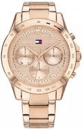 Tommy Hilfiger Haven Chronograph Quartz Rose Gold Dial Rose Gold Steel Strap Watch For Women - 1782197