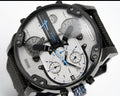 Diesel Mr Daddy 2.0 Chronograph Grey Dial Black Nylon Strap Watch For Men - DZ7420