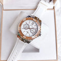 Guess Limelight White Dial White Rubber Strap Watch for Women - W1053L2