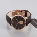 Emporio Armani Classic Brown Dial Brown Leather Strap Watch For Men - AR0383