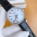 Tissot T Classic Carson White Dial Black Leather Strap Watch for Men - T085.410.16.013.00