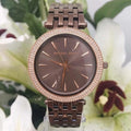 Michael Kors Darci Quartz Brown Dial Brown Steel Strap Watch For Women - MK3416