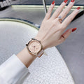 Michael Kors Janelle Three Hand Rose Gold Dial Pink Rubber Strap Watch For Women - MK7139