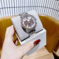 Michael Kors Bryn Pave Chronograph White Dial Two Tone Steel Strap Watch For Women - MK7201