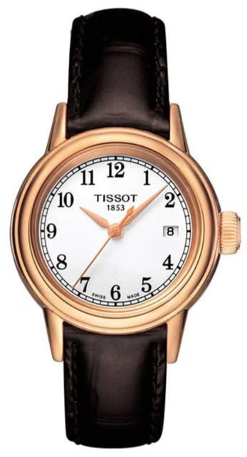 Tissot T Classic Carson Quartz White Dial Brown Leather Strap Watch for Men - T085.410.36.012.00