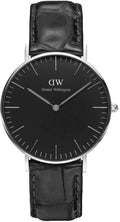 Daniel Wellington Classic Reading Black Dial Black Leather Strap Watch For Women - DW00100147