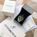 Emporio Armani Claudio Chronograph Green Dial Two Tone Steel Strap Watch For Women - AR11511