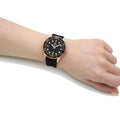 Michael Kors Runway Quartz Black Dial Black Silicone Strap Watch For Women - MK6852