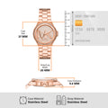 Michael Kors Lennox Three Hand Rose Gold Dial Rose Gold Steel Strap Watch For Women - MK7230