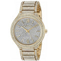 Michael Kors Kerry Quartz Gold Dial Gold Steel Strap Watch For Women - MK3360