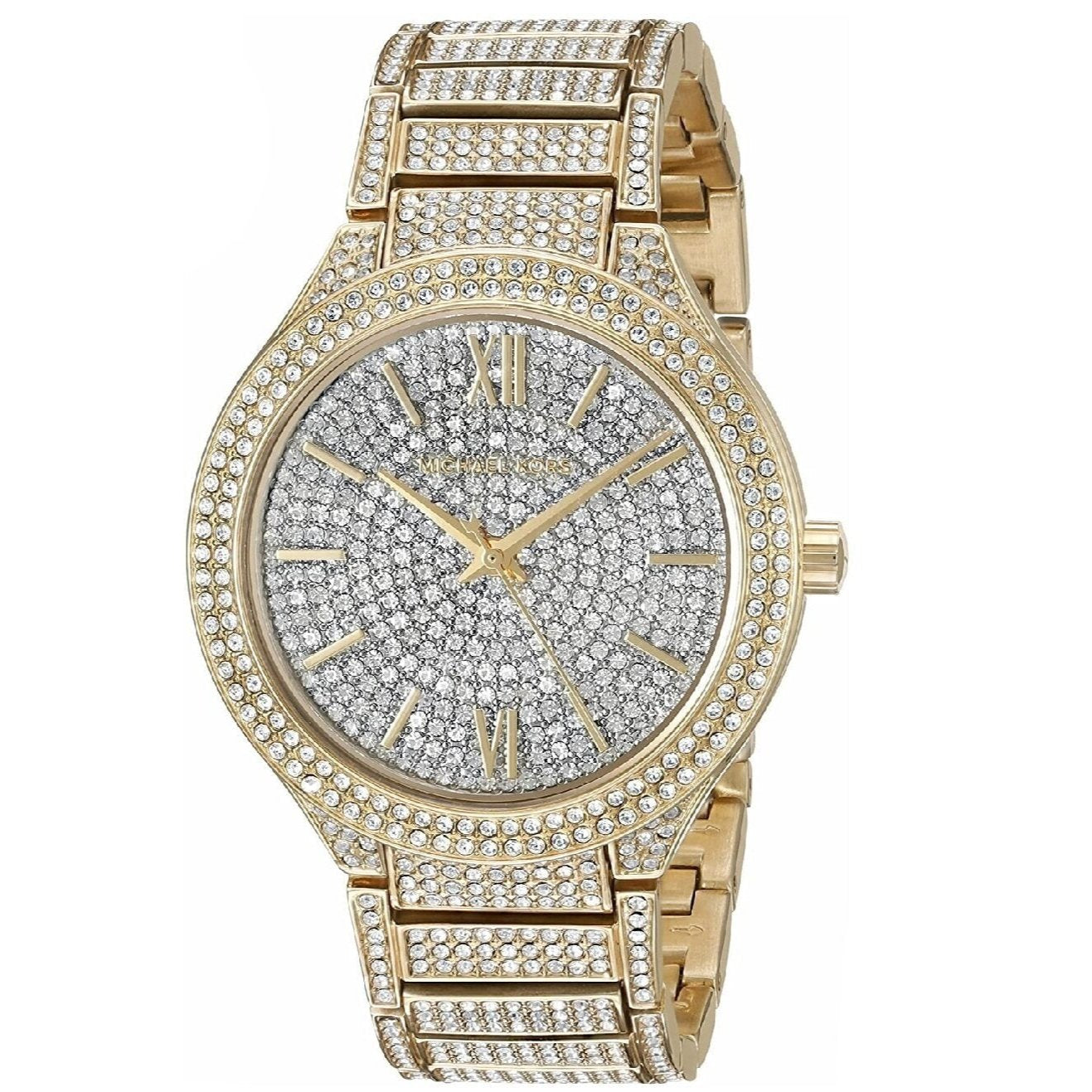 Michael Kors Kerry Quartz Gold Dial Gold Steel Strap Watch For Women - MK3360