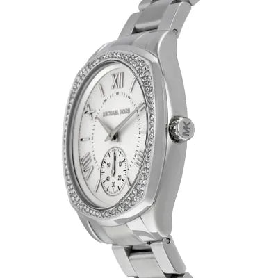 Michael Kors Bryn Quartz Silver Dial Silver Steel Strap Watch For Women - MK6133