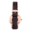 Emporio Armani Classic Quartz Pink Dial Brown Leather Strap Watch For Women - AR1911