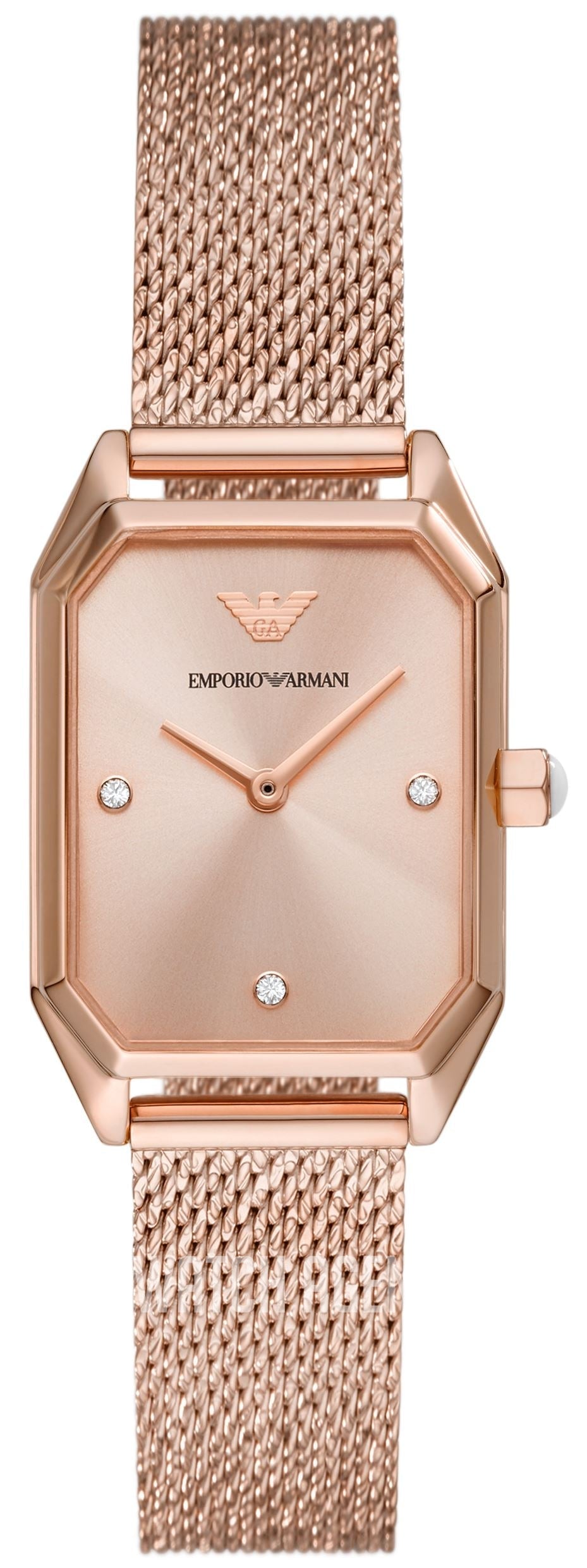 Emporio Armani Joy Quartz Rose Gold Dial Rose Gold Mesh Bracelet Watch For Women - AR11347