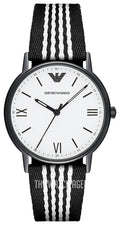 Emporio Armani Kappa Analog White Dial Two Tone Nylon Strap Watch For Men - AR80004